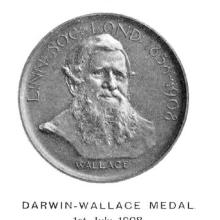 Award Darwin-Wallace Medal (Silver, 1908)