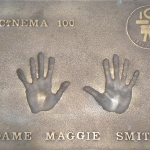 Achievement Smith's handprints in Leicester Square in West End of London of Maggie Smith