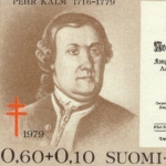 Achievement A 1979 stamp which was issued in Finland in commemoration of Pehr Kalm. of Pehr Kalm