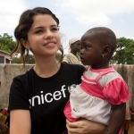 Achievement Selena Gomez during a UNICEF mission of Selena Gomez