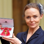 Achievement Fashion designer Stella McCartney holds her Officer of the British Empire (OBE) award after the Investiture Ceremon at Buckingham Palace on March 26, 2013 in London, England. of Stella McCartney