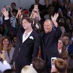 Achievement Musician Rufus Wainwright (L) and Fashion designer Michael Kors on the runway at the Michael Kors Spring 2017 Runway Show duing New York Fasion Week at Spring Studios on September 14, 2016 in New York City. of Michael Kors