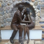 Achievement Bronze statue of Richard Burton and Elizabeth Taylor. of Elizabeth Taylor