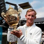 Achievement Rod Laver with his French Open trophy of Rod Laver