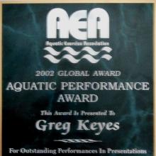 Award Global Aquatic Award, Aquatic Exercise Association