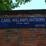 Achievement Carel Willinkplantsoen park name plate, Amsterdam. of Carel Willink