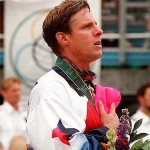 Achievement Karch Kiraly and Kent Steffes at the 1996 Summer Olympics in Atlanta. of Karch Kiraly