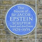 Achievement Blue Plaque for Jacob Epstein Sculptor of Jacob Epstein