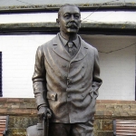 Achievement Doyle statue in Crowborough, East Sussex of Arthur Conan Doyle