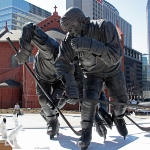 Achievement A statue in his honour, created by sculptor Bruce Wolfe, was erected in Pittsburgh on March 7, 2012, outside of Consol Energy Center. of Mario Lemieux