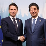 Shinzō Abe  - colleague of Giuseppe Conte