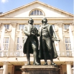 Achievement The Deutsche Nationaltheater and Staatskapelle Weimar (the Weimar Theater) and Goethe–Schiller Monument (1996), honoring them as founders of the leading theater in Germany. of Friedrich Schiller