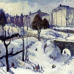 Achievement 'Central Park West' by Kroll was purchased at Sotheby's in New York City for $198,400 in 2004. of Leon Kroll