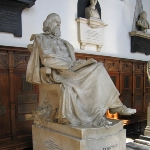 Achievement Statue of Lord Tennyson in the chapel of Trinity College, Cambridge of Alfred Tennyson