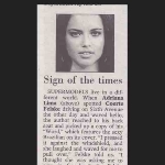 Achievement Screen from a newspaper article on Coerte featuring acquaintance with Adriana Lima. of Coerte Felske