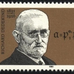 Achievement East German stamp from 1981, commemorating Richard Dedekind. of Richard Dedekind