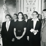 Achievement Oswaldo Vigas, left of Princess Caroline, is honoured with the XXVI Prince Rainier Grand. of Oswaldo Vigas