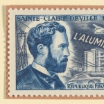 Achievement The stamp with Deville's image. of Henri Deville