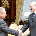 Achievement Alexander Lukashenko at the meeting with Professor Grigory Ioffe from Radford University. of Grigory Ioffe