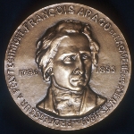 Achievement François Arago, portrait on a commemorative medal. of François Arago