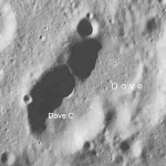Achievement The Dove crater on the Moon. of Heinrich Dove
