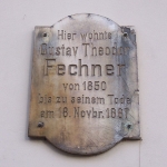 Achievement Memorial board for Gustav Theodor Fechner at Dresdner Straße in Leipzig. of Gustav Fechner