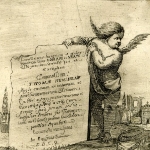 Achievement Etching by Evelyn for his friend Thomas Henshaw, known as an alchemist. of John Evelyn