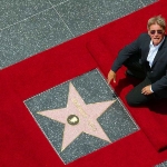 Achievement Harrison Ford received a star on the Hollywood Walk of Fame at 6801 Hollywood Boulevard in Hollywood, California on May 30, 2003. of Harrison Ford