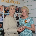 Achievement Maureen Callahan with Irish America co-founder and editor-in-chief Patricia Harty at the ceremony of Irish America Top 50 in 2016. of Maureen Callahan