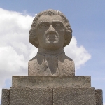 Achievement Bust of Jorge Juan y Santacilia in Mitad del Mundo, Ecuador. of Jorge y Santacilia