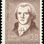 Achievement Stamp with the image of Johan Gadolin of Johan Gadolin