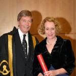 Achievement Philippa Gregory with Vice-Chancellor Michael Farthing at the event at the University of Sussex where she was awarded a fellowship.  of Philippa Gregory