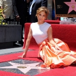 Achievement In 2013 Lopez was presented with the landmark 2,500th star on the Hollywood Walk of Fame for her musical contributions. of Jennifer Lopez