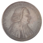 Achievement Commemorative medal depicting Eustachio Manfredi. of Eustachio Manfredi