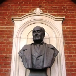 Achievement Bust of Markham by F. W. Pomeroy. of Clements Markham