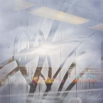 Achievement Saype’s painting ‘14h16, Yverdon Les Bains’ from Aurores series purchased for $9,332 at Tajan in 2017. of Saype (Guillaume Legros)