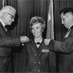 Achievement In 1971, General Jeanne M. Holm became the first woman in any service to be promoted to the rank of Major General. General Holm was the first woman to reach one star in the Air Force and she helped pave a new path for all women. of Jeanne Holm