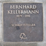 Achievement Memorial plate for Bernhard Kellermann in Fürth, Bavaria, Germany. of Bernhard Kellermann