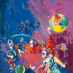 Achievement “Football Star Constellation” by Neiman purchased at Sotheby's in New York City for $430,000 in 2015. of LeRoy Neiman