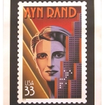 Achievement Post stamp with the image of Ayn Rand of Ayn Rand