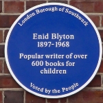 Achievement Blue plaque on Blyton's childhood home in Ondine Street, East Dulwich. of Enid Mary Blyton