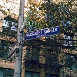 Achievement Margaret Sanger Square, at the intersection of Mott Street and Bleecker Street in Manhattan. of Margaret Sanger