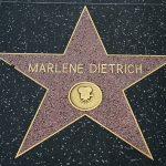 Achievement Marlene Dietrich's star on the Hollywood Walk of Fame. of Marlene Dietrich