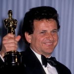Achievement Joe Pesci holding his Academy Award. of Joe Pesci