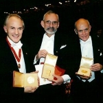 Achievement The Nobel chemistry laureates Harold Kroto, Robert Curl, and Richard Smalley of Harold Kroto