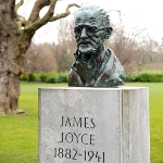 Achievement Bust of James Joyce, Dublin, Ireland. of James Joyce