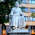 Achievement A statue of German physician and microbiologist Robert Koch stands in Berlin City. of Robert Koch