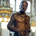 Achievement Sculpture of Robert Louis Stevenson on display at Kelvingrove Art Gallery and Museum in Glasgow, Scotland. of Robert Stevenson