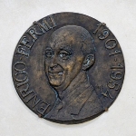 Achievement Memorial plaque in the Basilica Santa Croce, Florence. of Enrico Fermi