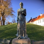 Achievement Statue of Amalie Skram by Maja Refsum at Nordnes in Bergen, Norway. of Amalie Skram